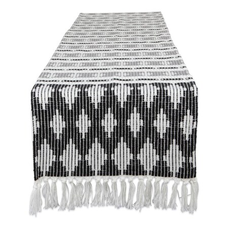 Fastfood 15 x 72 in. Black & Grey Colby Southwest Table Runner FA2567578